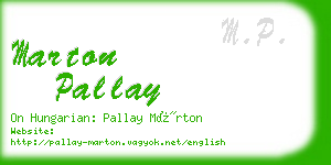 marton pallay business card
